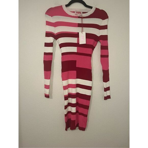 New Solid & Striped Colette Striped Ribbed Dress - Picture 4 of 8